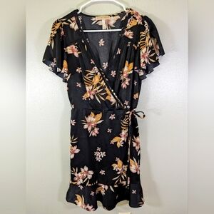 BOG Collective black floral dress size small
